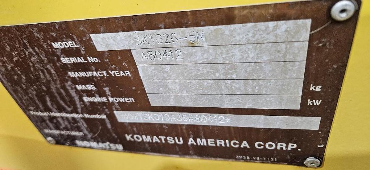 Used 2007 Komatsu SK1026 Skid Steer