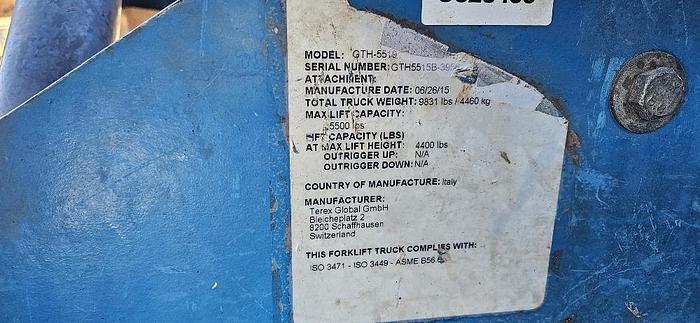 Used 2015 Genie Telehandler