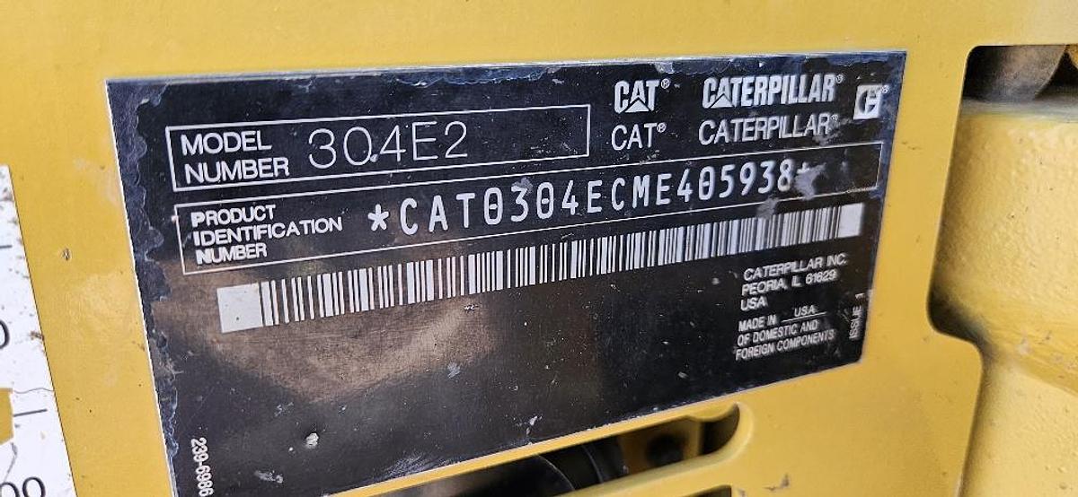 Used 2019 CAT 304E2 Mini Excavator