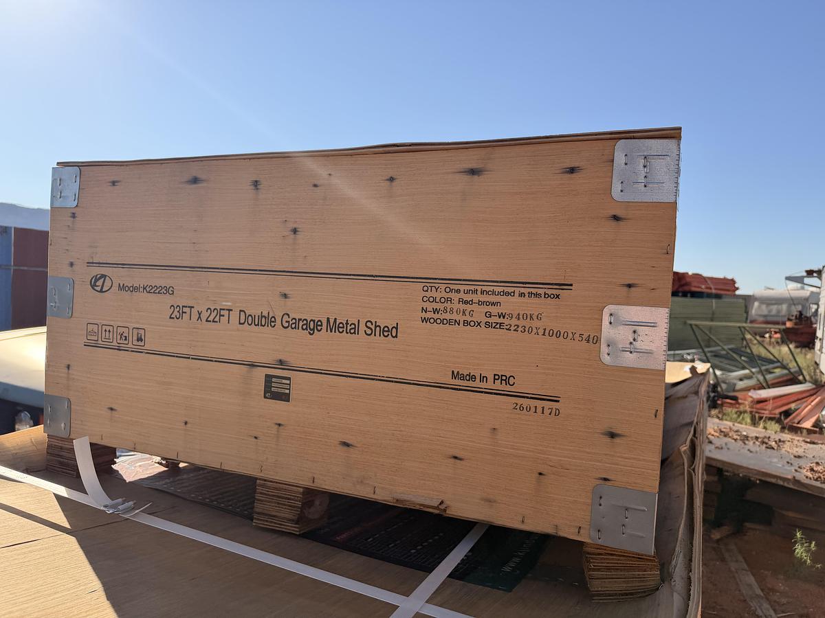 23'x22' Double Garage Metal Shed