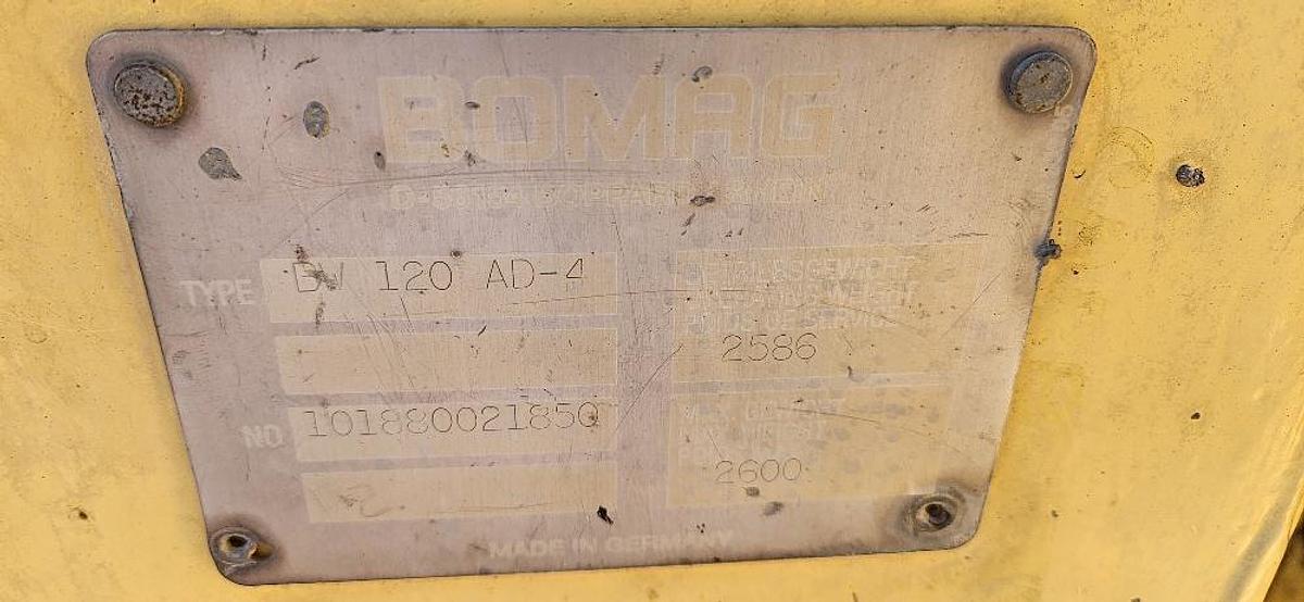 Used Bomag Vibratory Roller Compactor