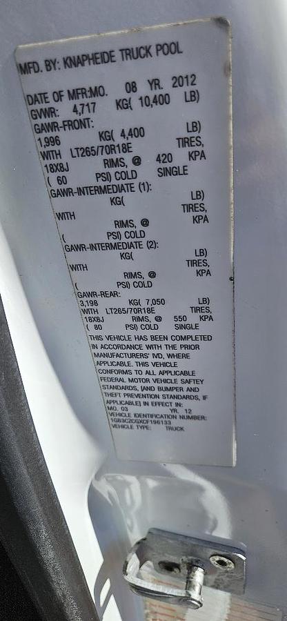 Used 2012 Chevrolet 3500HD Utility Truck