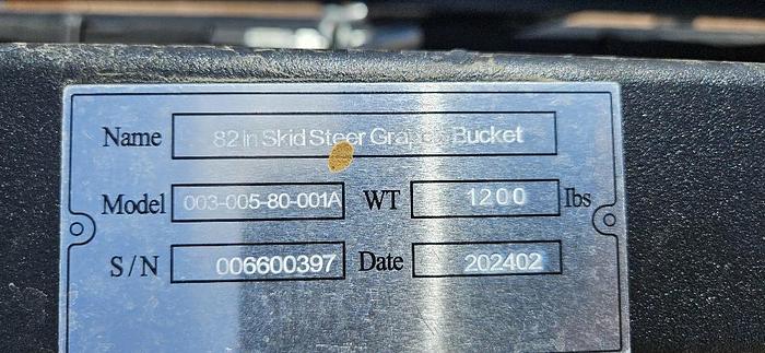 82" Skid Steer Grapple Bucket