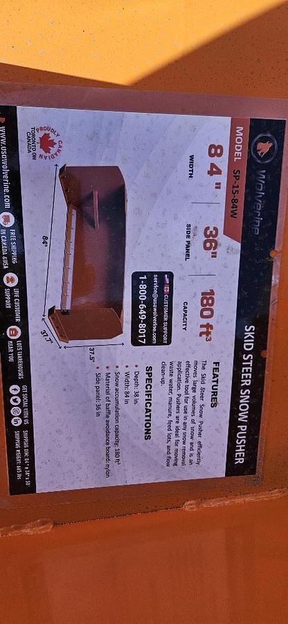 Skid Steer Snow Plow