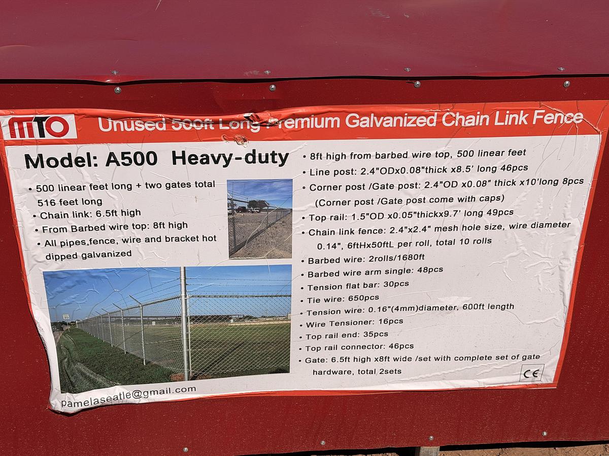 Used 500ft Chain Link Fence