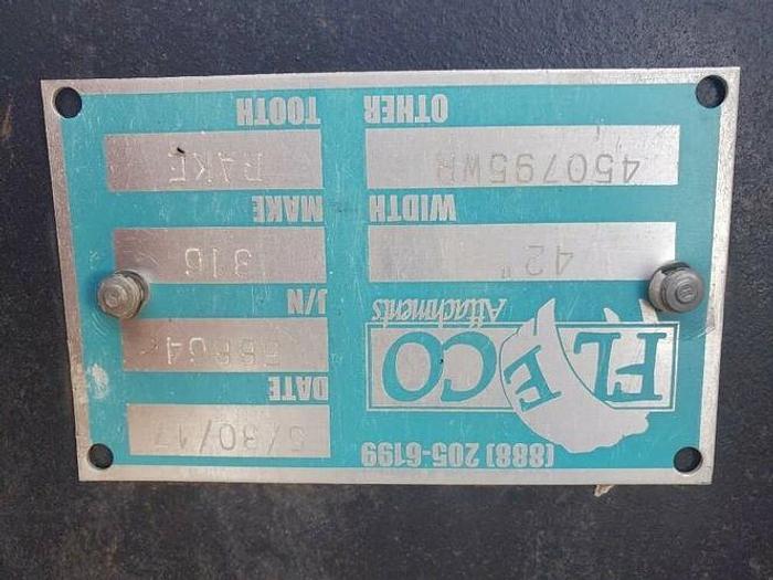 Used 42" Excavator Rake