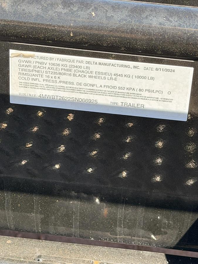 Used Delta Tilt Deck Equipment Trailer