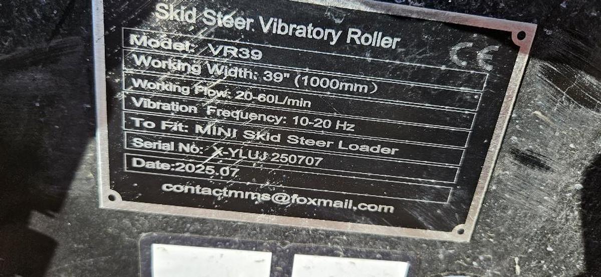 42" Mini Skid Steer Roller Compactor