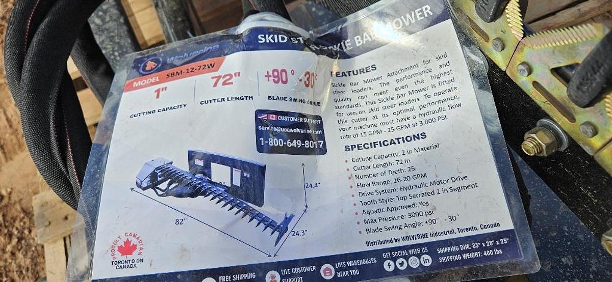 Skid Steer Sickle Bar Attachment