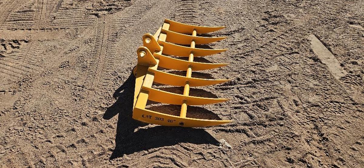46" MINI EXCAVATOR RAKE 