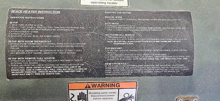 Used BTU SPACE HEATER