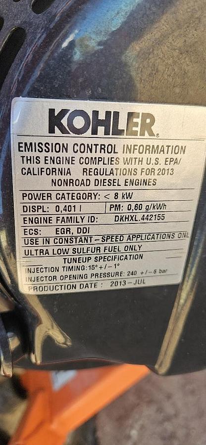 Used Koler 5500 Watt Generator