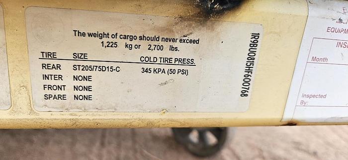 Used Core Drill Trailer