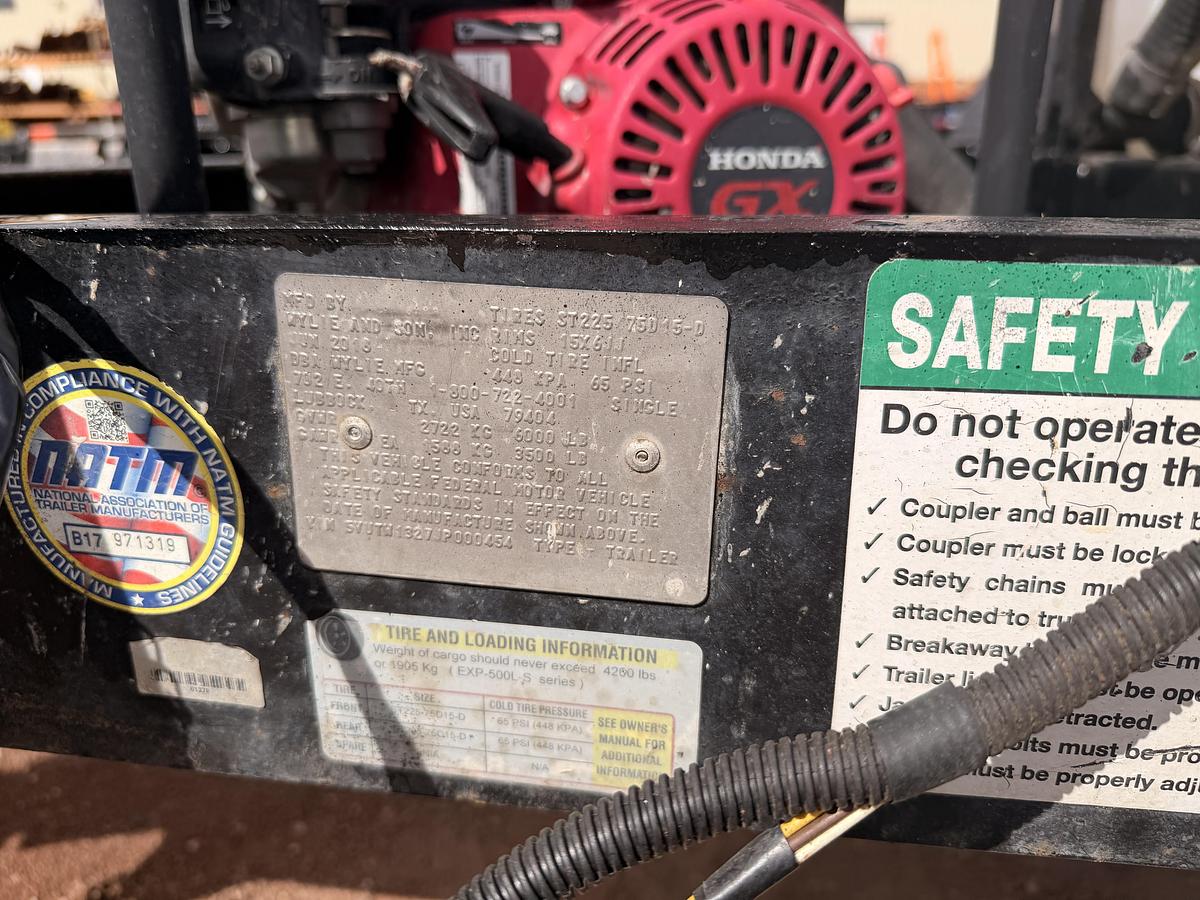 Used 2018 Wylie 500 Gallon Water Trailer