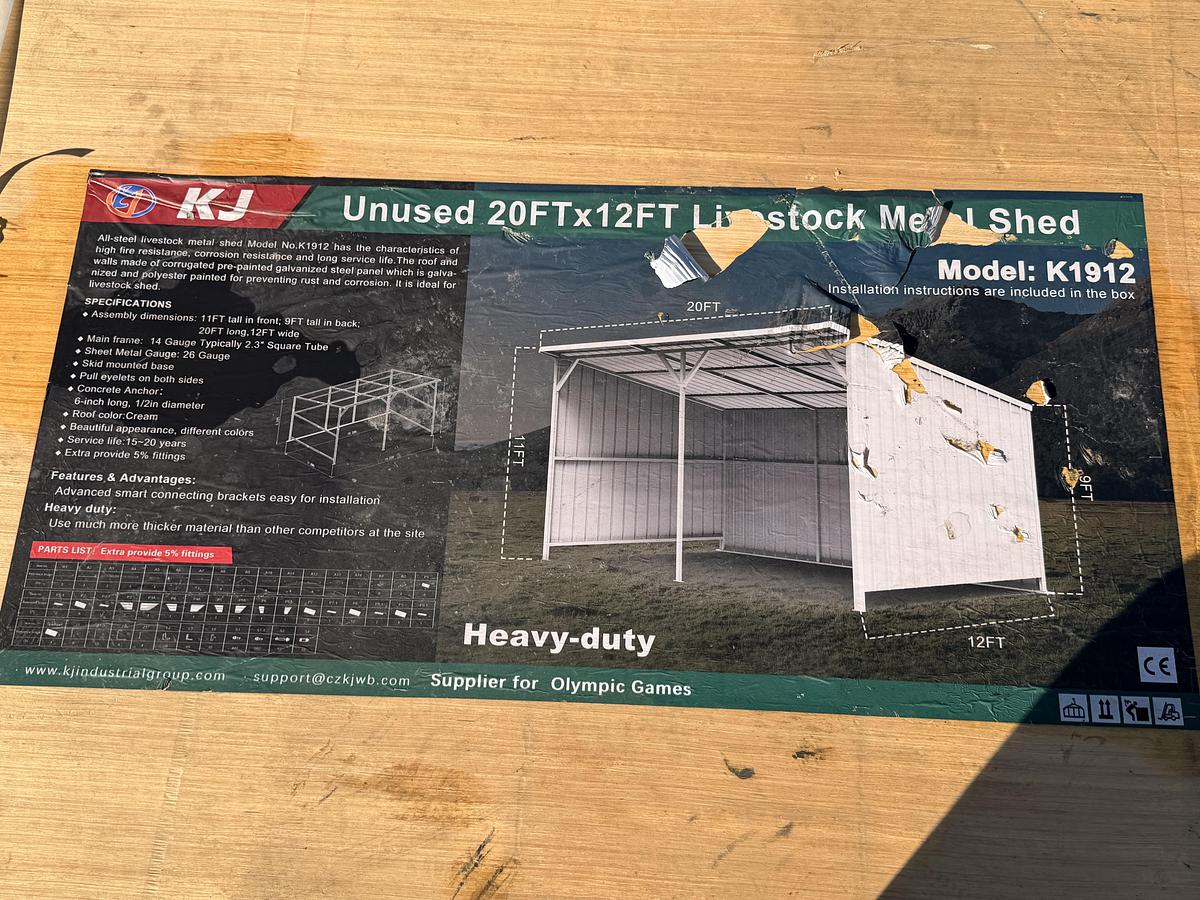 Used  20ftx12ft Livestock Metal Shed