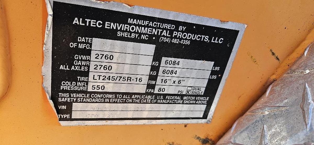 Used 2009 Altec CED-127 Wood Chipper