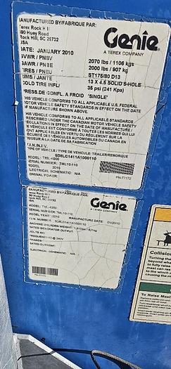 Used 2010 Genie Light Plant