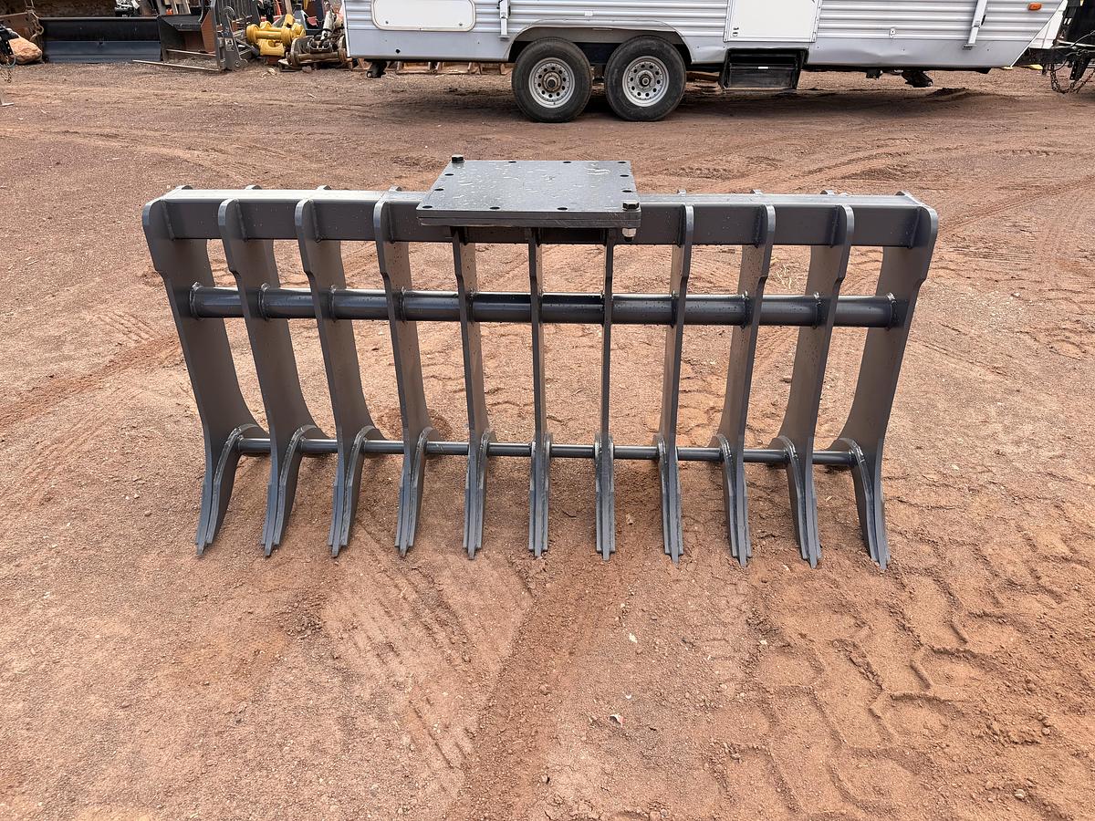 72" Excavator Root Rake