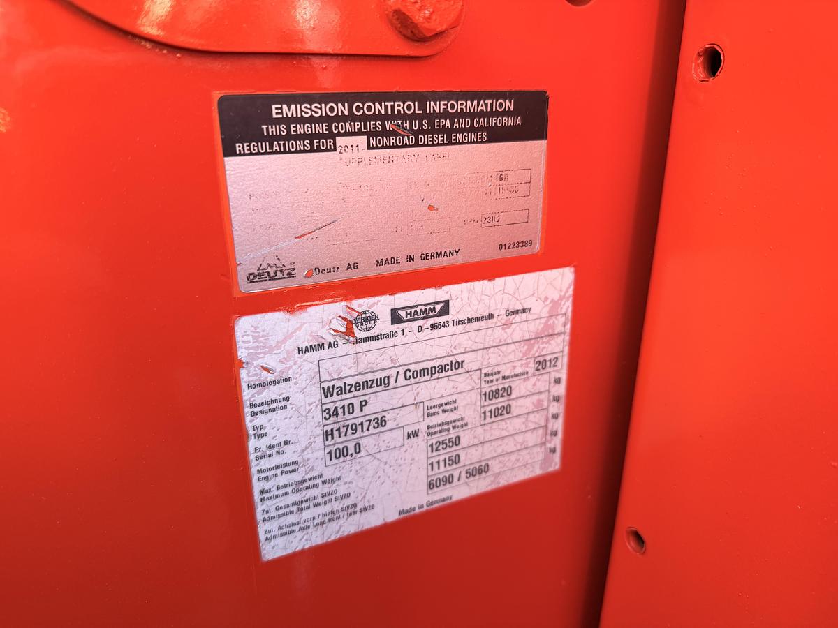 Used 2012 Hamm Sheepsfoot Roller