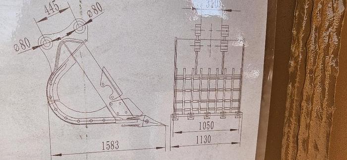 44 inch Excavator Skeleton Bucket