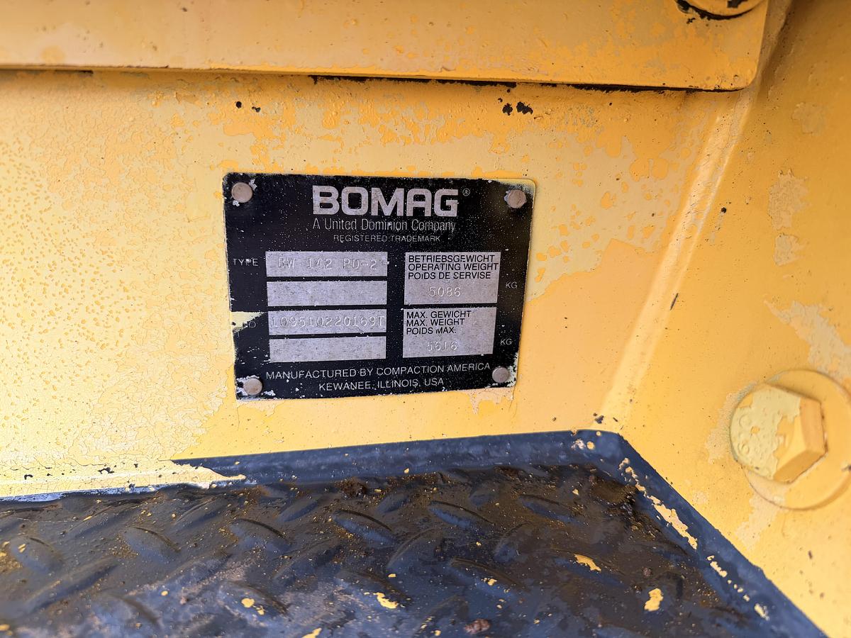 Used 1997 Bomag 56" Sheepsfoot Compactor