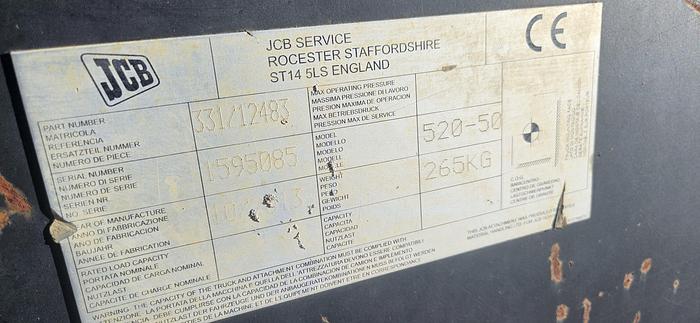 Used 81" JCB Telehandler Bucket