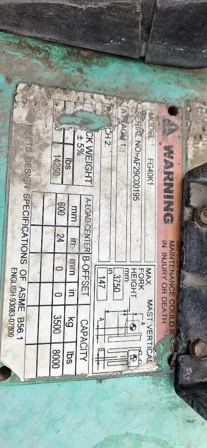 Used 2006 Mitsubishi FG40K1 Fork Lift