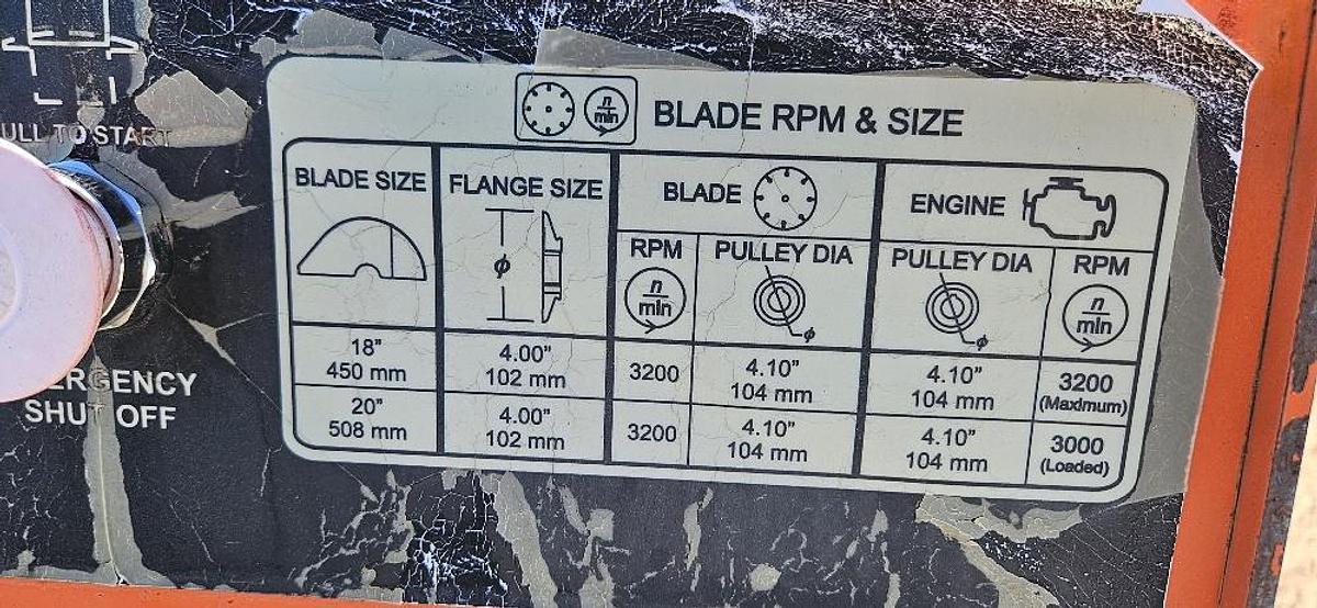 Used Husqvarna FS 4600 Walk Behind Saw