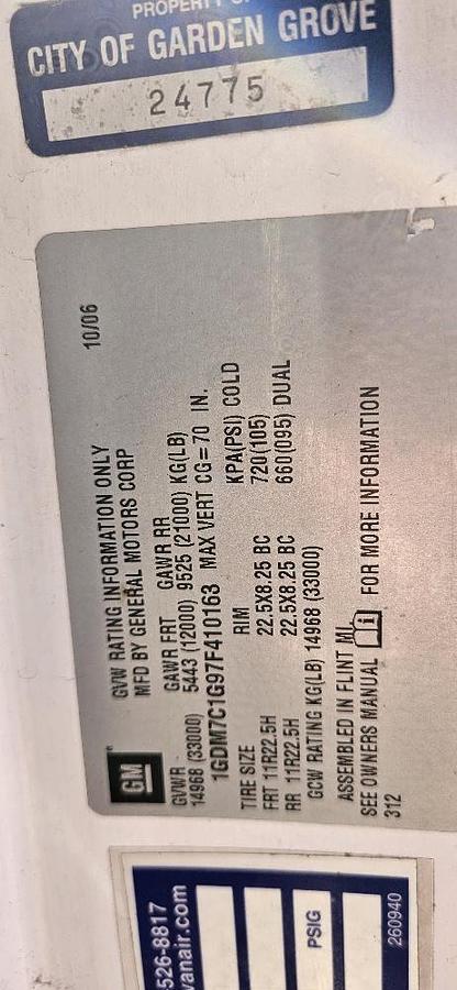 Used 2007 GMC Asphalt Patch Truck