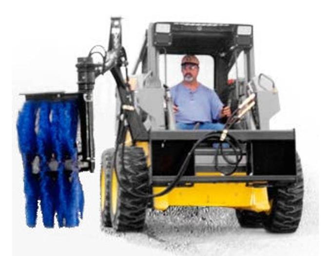 Used Skid Steer Feed Bunk Sweeper Attachment