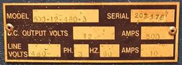 Usado [RE-12] : Used 500 amp Rectifier