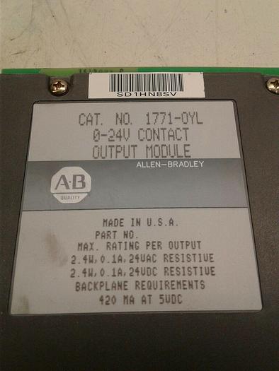 Used ALLEN BRADLEY 1771-OYL 0-24V