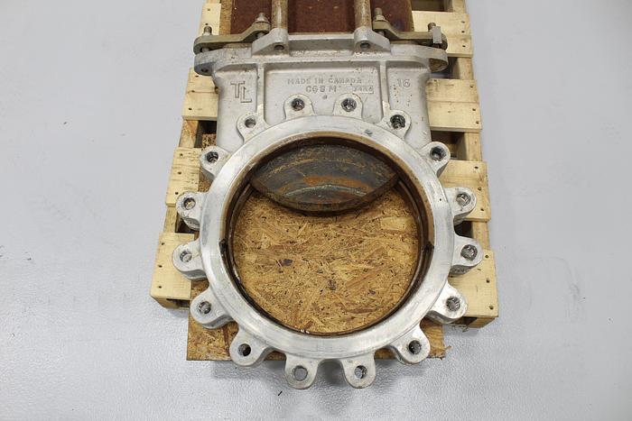 Used True Line 16" Hand Operated Knife Gate Valve #43832