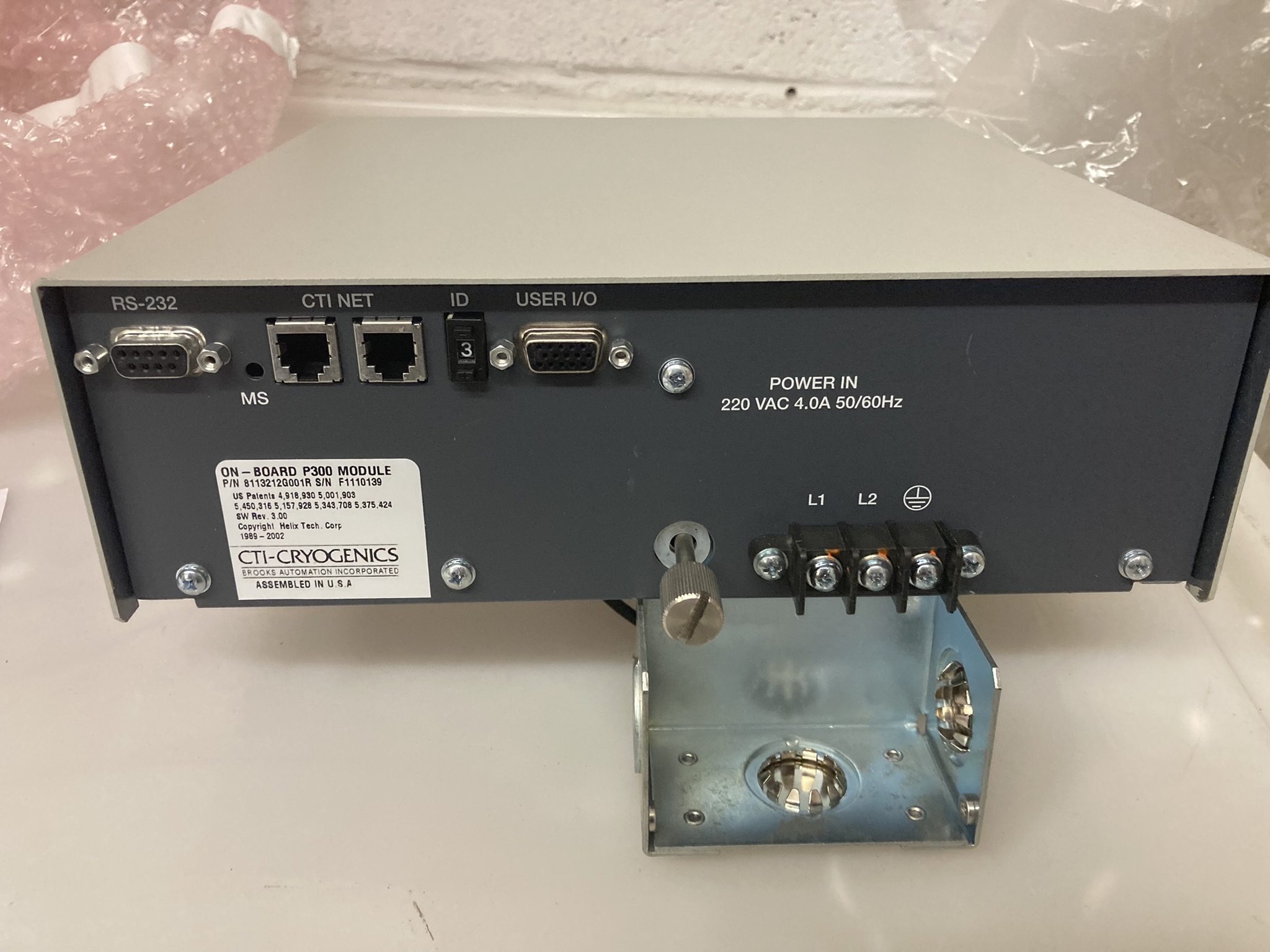Used CTI-CRYOGENICS 8113212G001 CRYO PUMP CONTROLLER