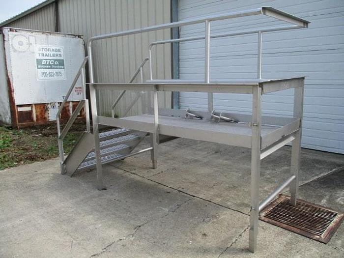Used Work Platform, Stainless Steel; 39"W x 7' 6"L