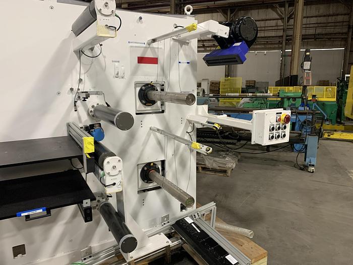 Used 18" WIDE WEBEX MODEL 1251 DUPLEX REWINDER W SIMCO ION BLOWER AND COGNEX CAMERA