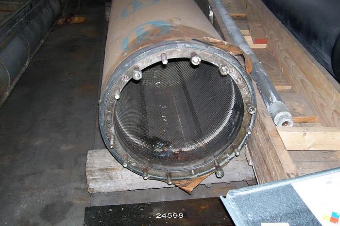 Used Black Clawson  Suction Roll Press; 24" Nominal, 134" Face; 1.25" Thick Stainless Steel Shell; Rubber Cover; 1/8" Cover Holes; Open Area 12%. #24598