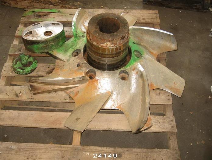 Used Black Clawson VOKES 37" Vokes Rotor With Hub, Sleeve And Cap, From Black Clawson #2 Pulper Drive #24149