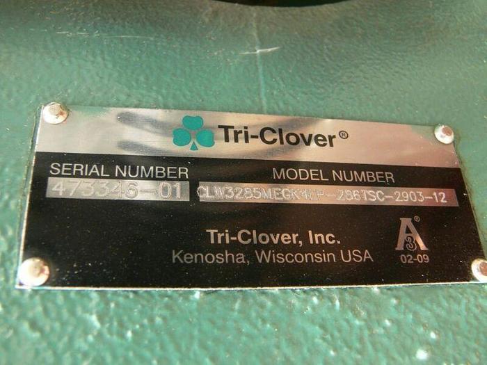 Used Tri-Clover CLW3285MEGK4EP Sanitary Centrifugal Pump w/ a 30 HP Reliance Motor