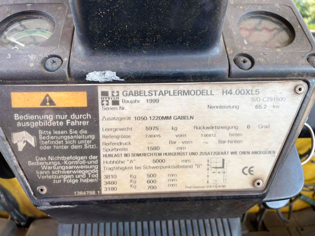 Used Hyster H4.00XL/5 - Forklift - 1999