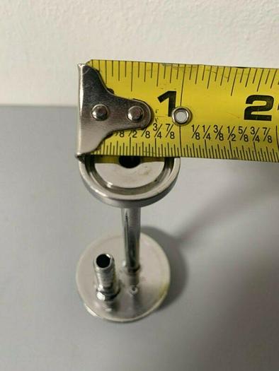 Used 4" Stainless Steel 1/4" Hose Fitting w/ 1/2" Sanitary Fitting