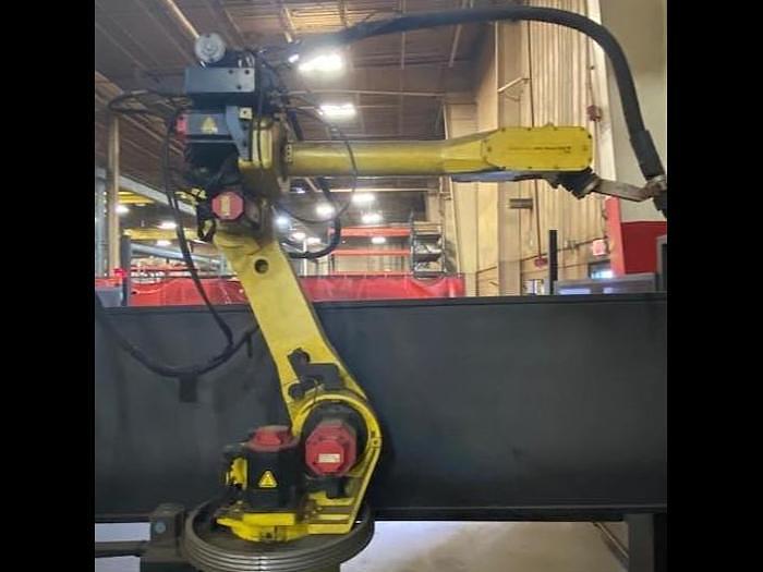 Used LINCOLN SYSTEM 55 DUAL TRUNION MIG WELDING CELL WITH FANUC ARCMATE 120iB/10L 6 AXIS CNC ROBOT