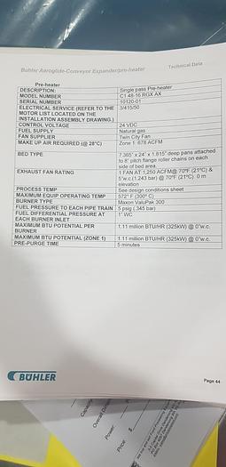 Used AEROGLIDE AEROEXPANDER 2 STAGE OVEN (EXPANDER-IMPINGEMENT/FLUIDISED)  CI 48-16 RGX AX