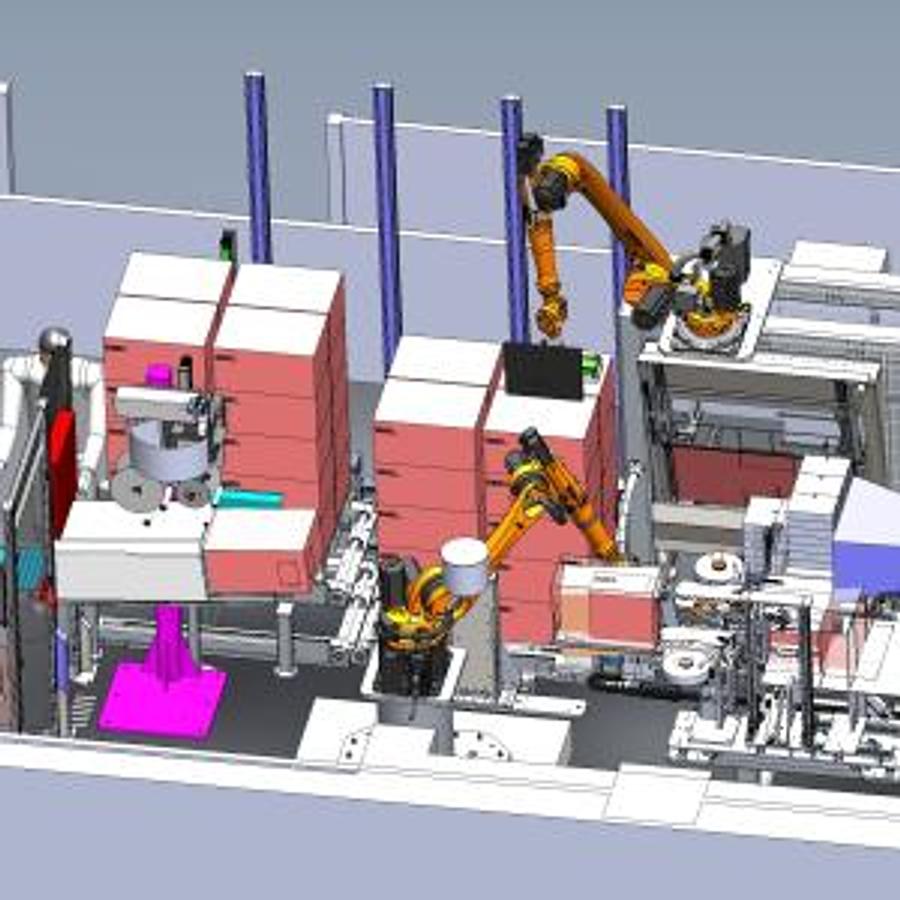 Usado A H Uhlmann BEC300 Linea emblistadora + Estuchadora 