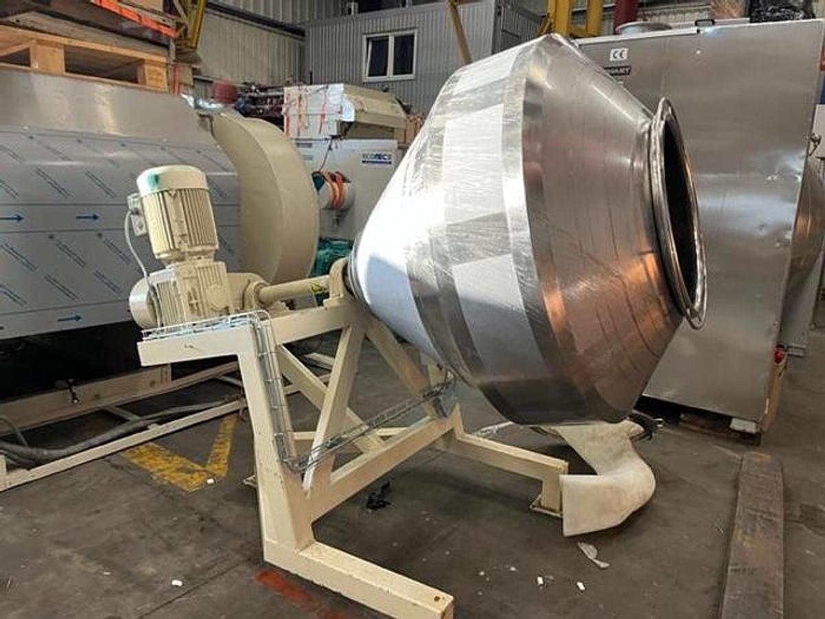 Usado B E Bombo de recubrimiento de inoxidable marca Unknown