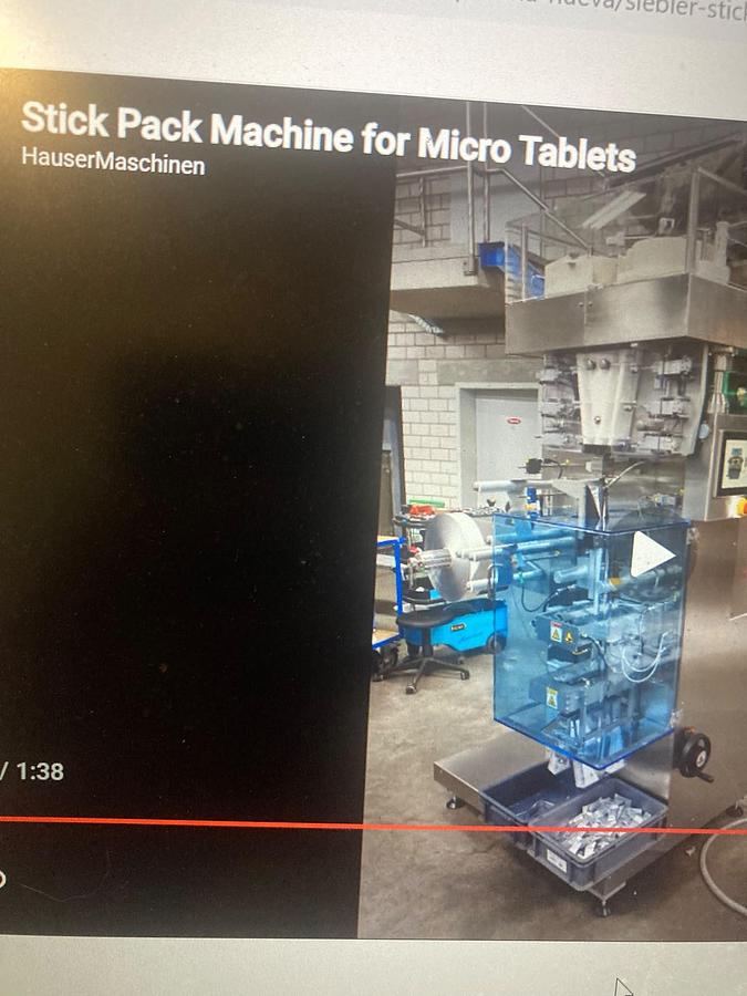 AH Envasadora contadora de microtabletas en sticks Siebler + Goering GmbH & CoKG
