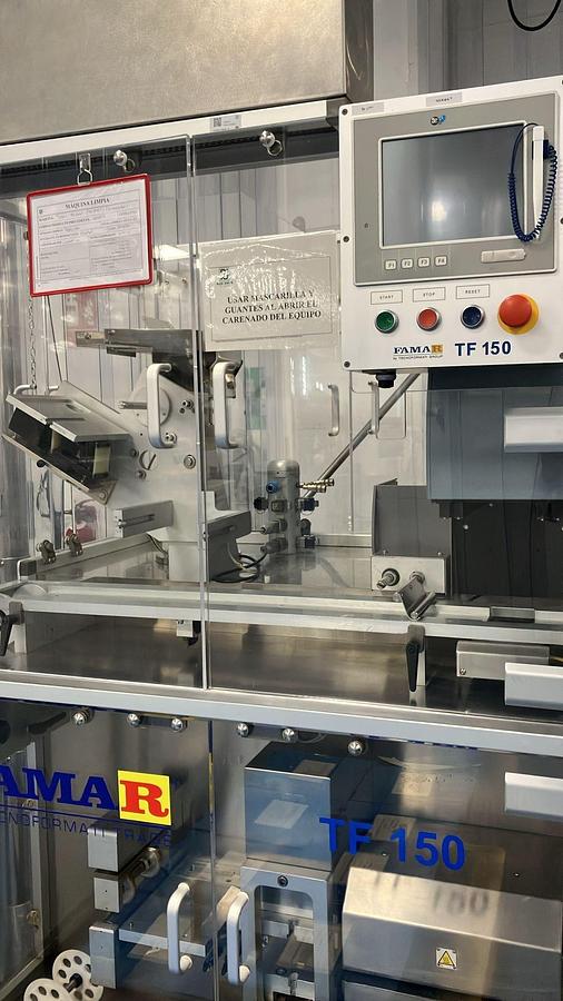 Usado Maquina emblistadora FAMAR  + estuchadora TECNOFORMATI
