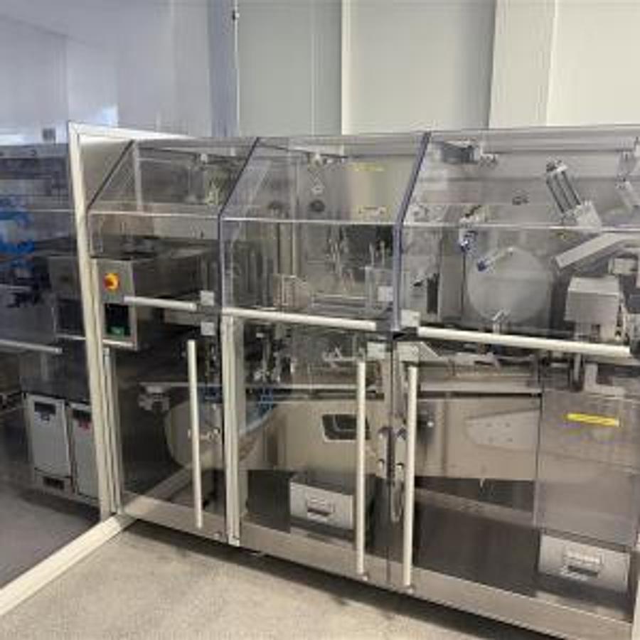 Usado A H Uhlmann BEC300 Linea emblistadora + Estuchadora 