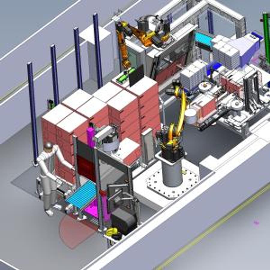Usado A H Uhlmann BEC300 Linea emblistadora + Estuchadora 