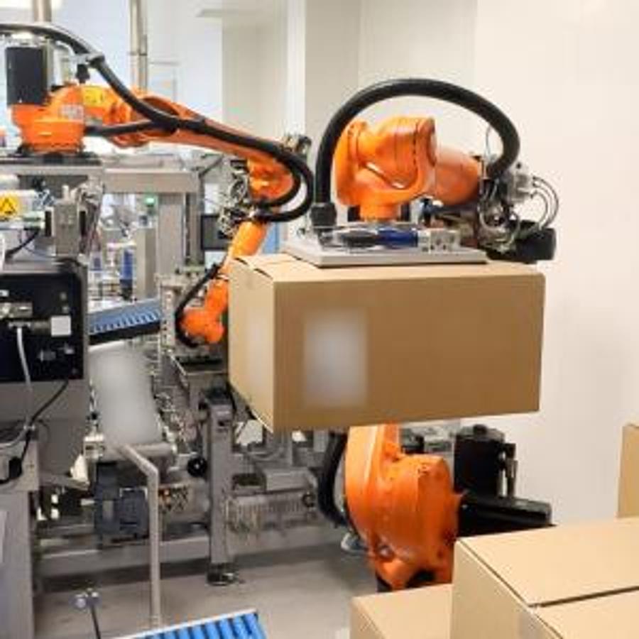 Usado A H Uhlmann BEC300 Linea emblistadora + Estuchadora 